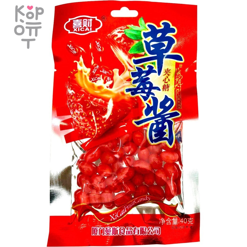 Мармелад XiCai FruitCandy с Клубничным джемом фото 1 &mdash; Корейские товары для всей семьи(КорОпт)