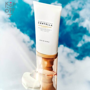 Skin1004 Madagascar Centella Air-Fit Suncream Light - Легкий солнцезащитный крем с центеллой азиатской, 50мл. &mdash; Корейские товары для всей семьи(КорОпт)