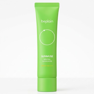 beplain  Sun Muse Mineral Sunscreen SPF 50+ PA++ - Минеральный солнцезащитный крем с оксидом Цинка 50мл.  &mdash; Корейские товары для всей семьи(КорОпт)