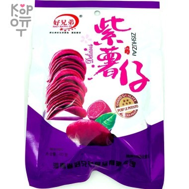 Чипсы из фиолетового картофеля Hao Xiong Di, 40гр. — Корейские товары для всей семьи(КорОпт)