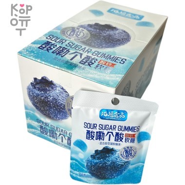 Мармелад Huito Sour Sugar Gummies с натуральным вкусом Голубики и кислым сахаром — Корейские товары для всей семьи(КорОпт)