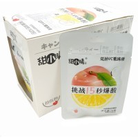 Жевательная конфета Suanliuniu VC Sour Candy - Испытание вкусом, Персик с Лимоном внутри