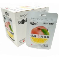 Жевательная конфета Suanliuniu VC Sour Candy - Испытание вкусом, Персик с Лимоном внутри
