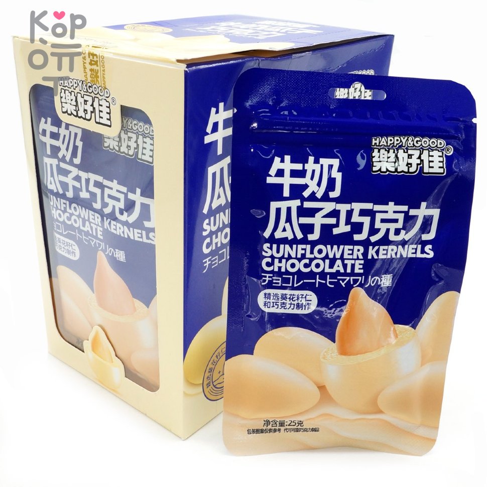 Семечки в молочном шоколаде Happy & Good, купить с доставкой на дом фото 1 — Корейские товары для всей семьи(КорОпт)