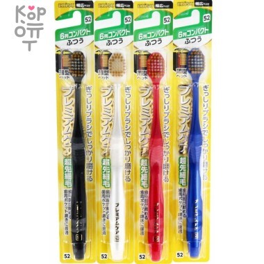 EBISU - 6-ти рядная зубная щетка с головкой АЛМАЗНОЙ формы со сверхтонкими концами щетинок (средней жесткости). — Корейские товары для всей семьи(КорОпт)