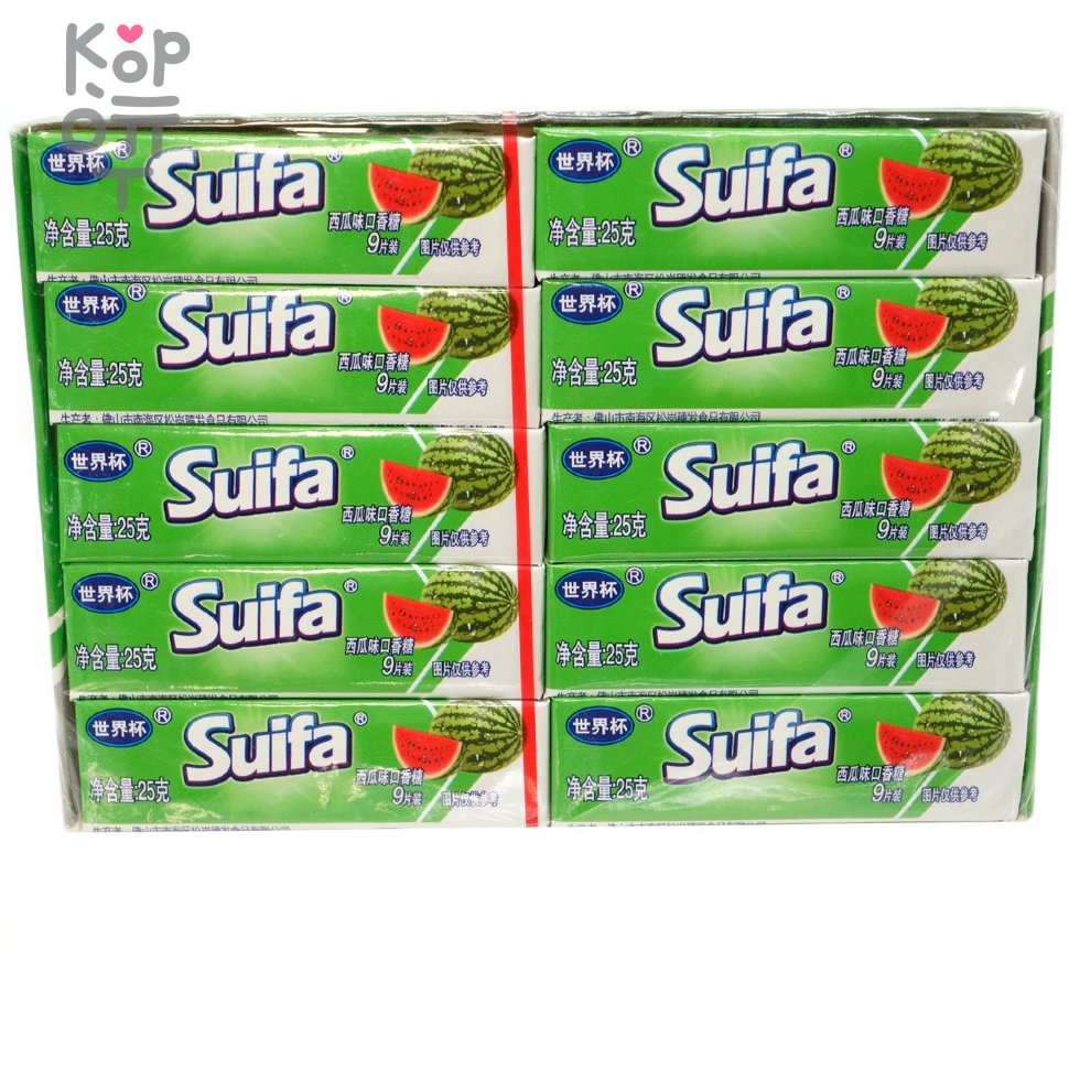 Жевательная резинка Suifa со вкусом Арбуза, 25гр.