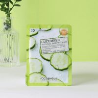 FOODAHOLIC Cucumber Natural Essence 3D Mask - Тканевая 3D маска с натуральным экстрактом огурца, 23 г