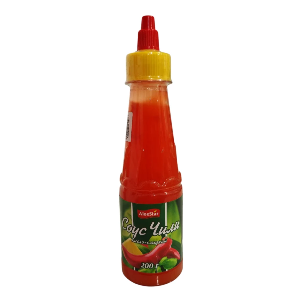 AloeStar — Sweet & Sour Chili Sauce — Соус чили кисло-сладкий — 200 г — коробка 24 шт