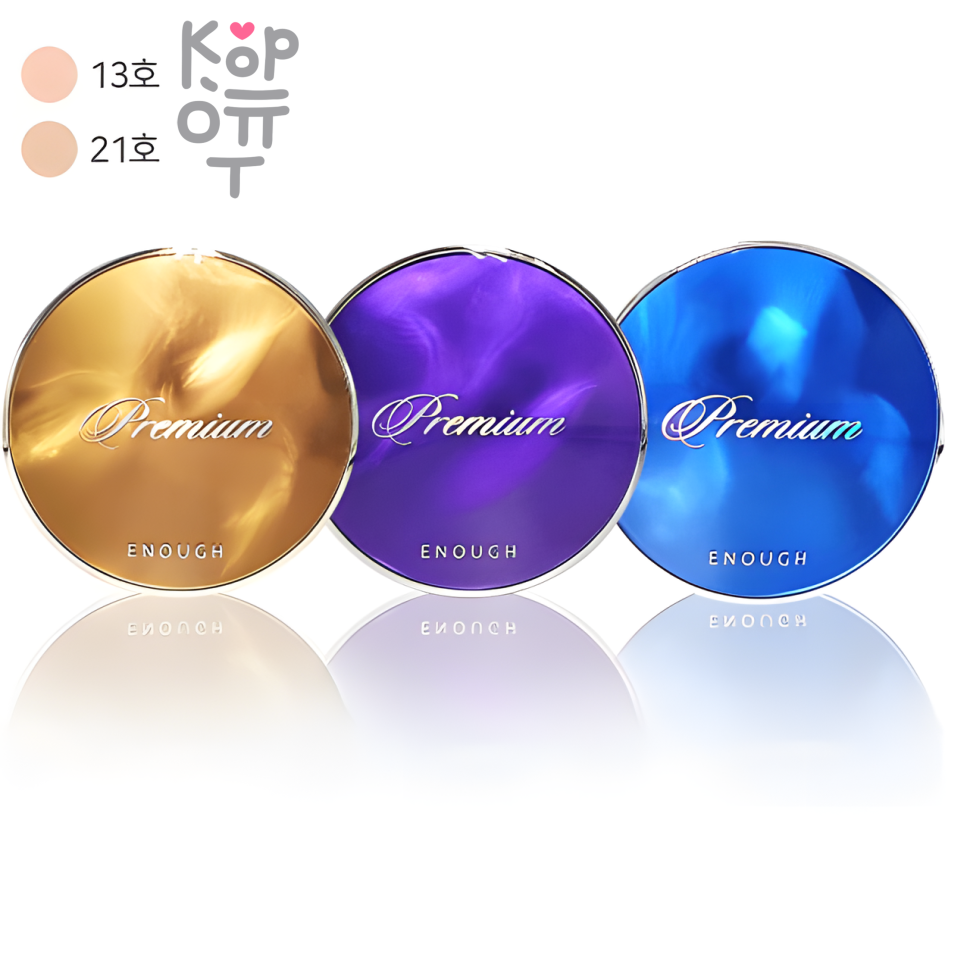 Enough Premium Two-Way Cake SPF50+ PA+++ - Пудра с пептидным комплексом, со сменным блоком 11гр.+11гр.