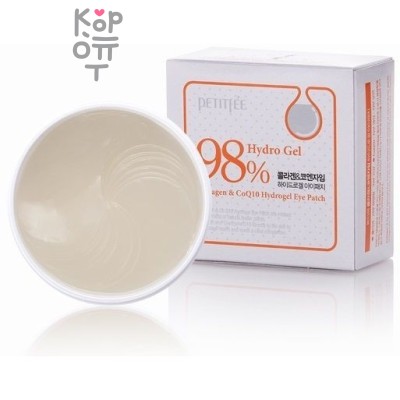 PETITFEE Collagen &amp; Q10 Hydrogel Eye Patch Гидрогелевые патчи для кожи вокруг глаз с коллагеном и Q10, 60шт.