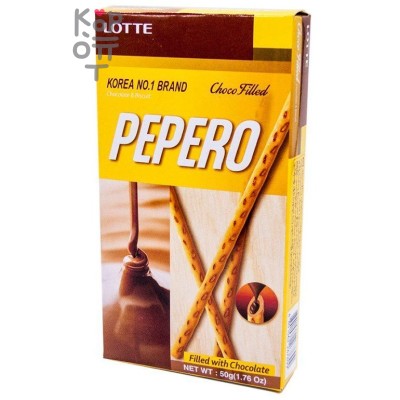 Lotte Pepero Choco Filled with Chocolate - Соломка с шоколадной начинкой 50гр.