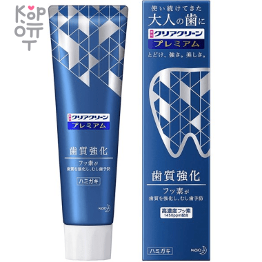 KAO Clear Clean Premium Tooth Strengthening - Лечебная укрепляющая зубная паста со вкусом мяты премиум-класса, 100гр. &mdash; Корейские товары для всей семьи(КорОпт)
