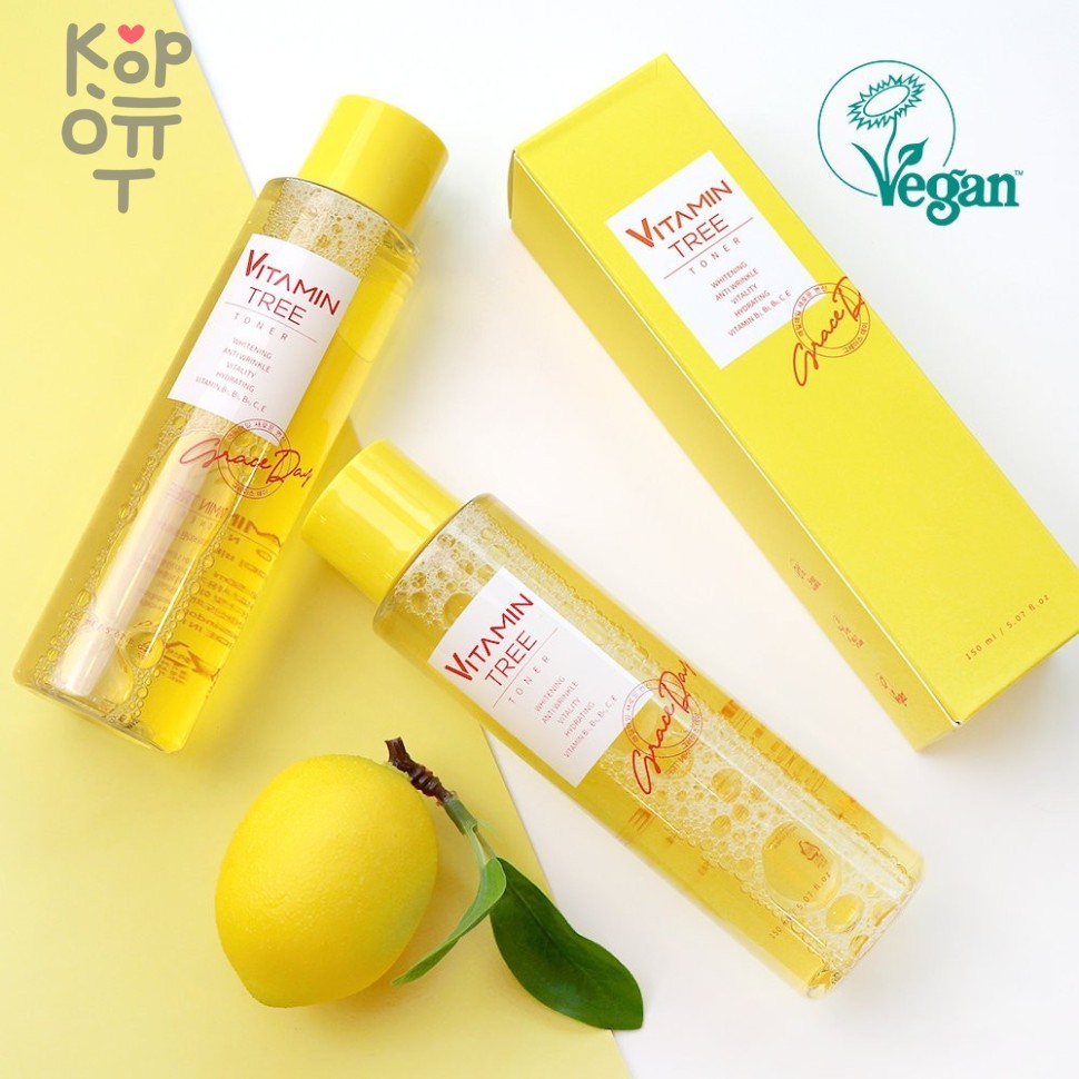 Grace Day Vitamin Tree Toner - Успокаивающий тонер для кожи лица с витаминным комплексом, 150мл. фото 1 &mdash; Корейские товары для всей семьи(КорОпт)