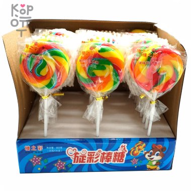 Карамель на палочке, Радужная смесь вкусов, 30гр. — Корейские товары для всей семьи(КорОпт)