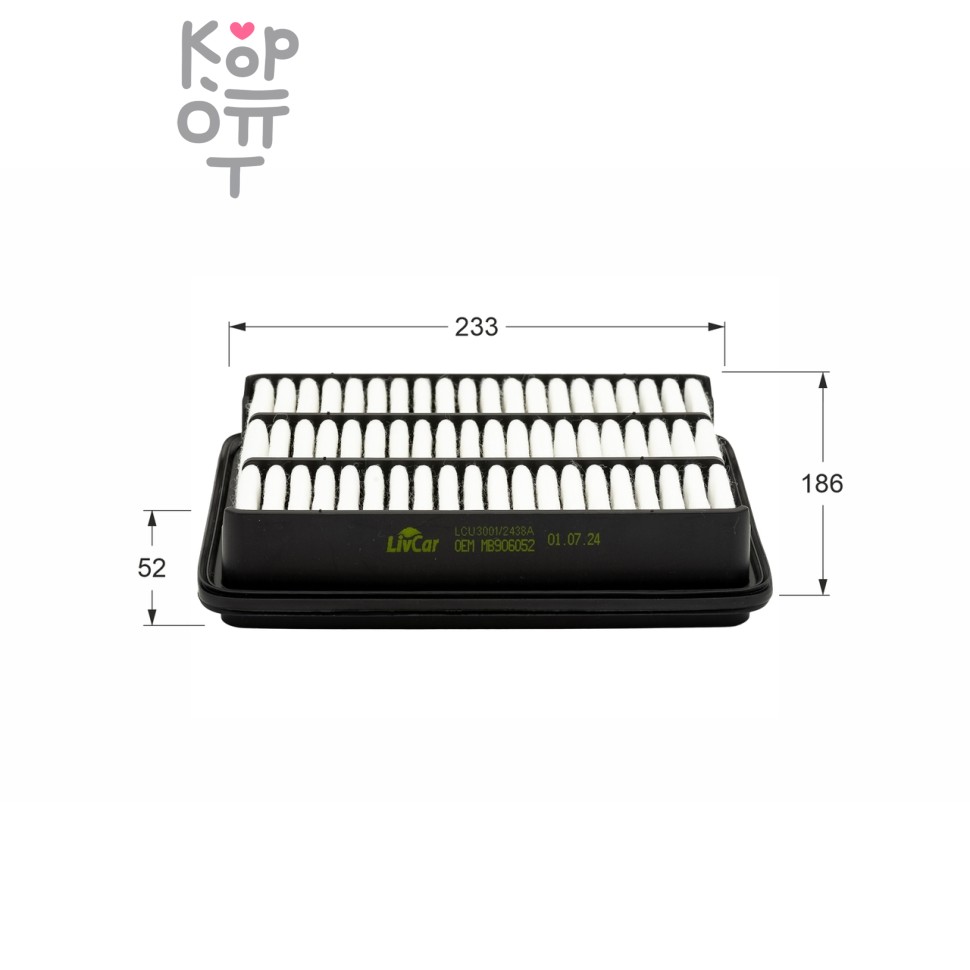 LIVCAR AIR FILTER LCU3001/2438A / Воздушный фильтр