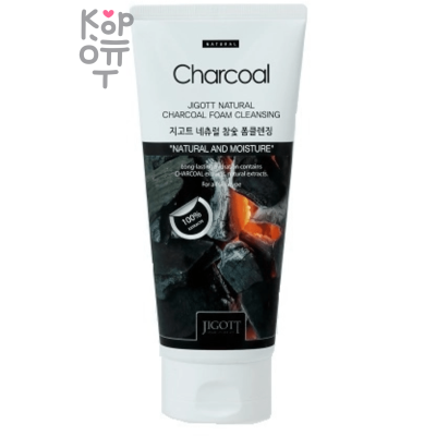 Jigott Natural Charcoal Foam Cleansing - Очищающая пенка с древесным углем 180 мл.