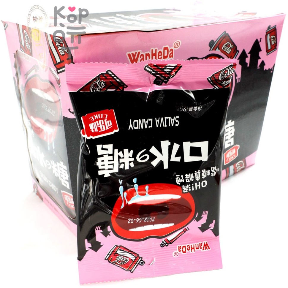 Кислая карамель WanHeDa Saliva Candy - со вкусом Кока Колы