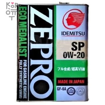 IDEMITSU ZEPRO ECO MEDALIST FS SP/GF-6A 0W20 - Моторное масло — Корейские товары для всей семьи(КорОпт)