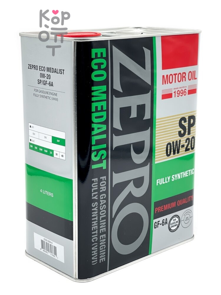 IDEMITSU ZEPRO ECO MEDALIST FS SP/GF-6A 0W20 - Моторное масло