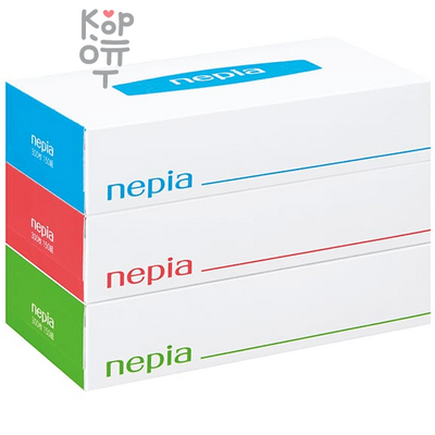 Nepia BOX Type tissue - Салфетки двухслойные 3уп.*150шт. в спайке