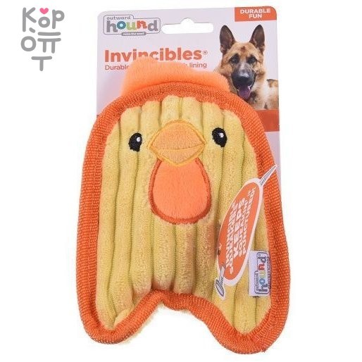 ОН игрушка для собак Invinc Mini Цыпленок 17 см без наполнителя фото 1 &mdash; Корейские товары для всей семьи(КорОпт)