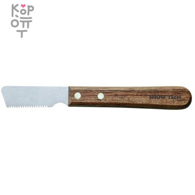 SHOW TECH тримминговочный нож 3240 с деревянной ручкой для жесткой шерсти — Корейские товары для всей семьи(КорОпт)