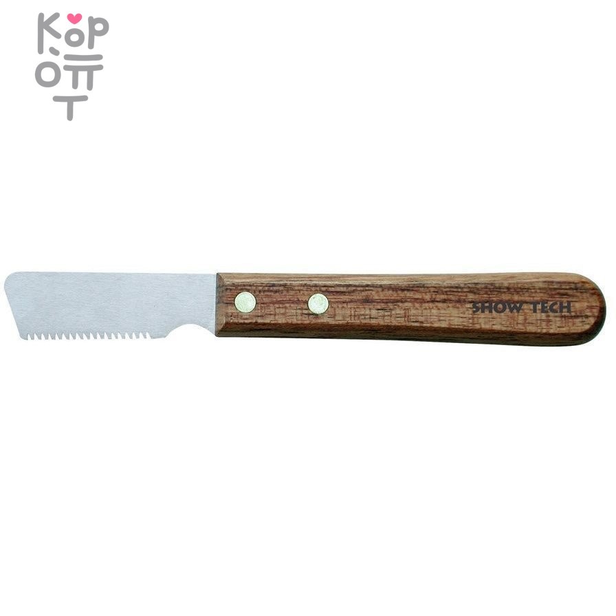 SHOW TECH тримминговочный нож 3240 с деревянной ручкой для жесткой шерсти, купить с доставкой на дом фото 1 — Корейские товары для всей семьи(КорОпт)