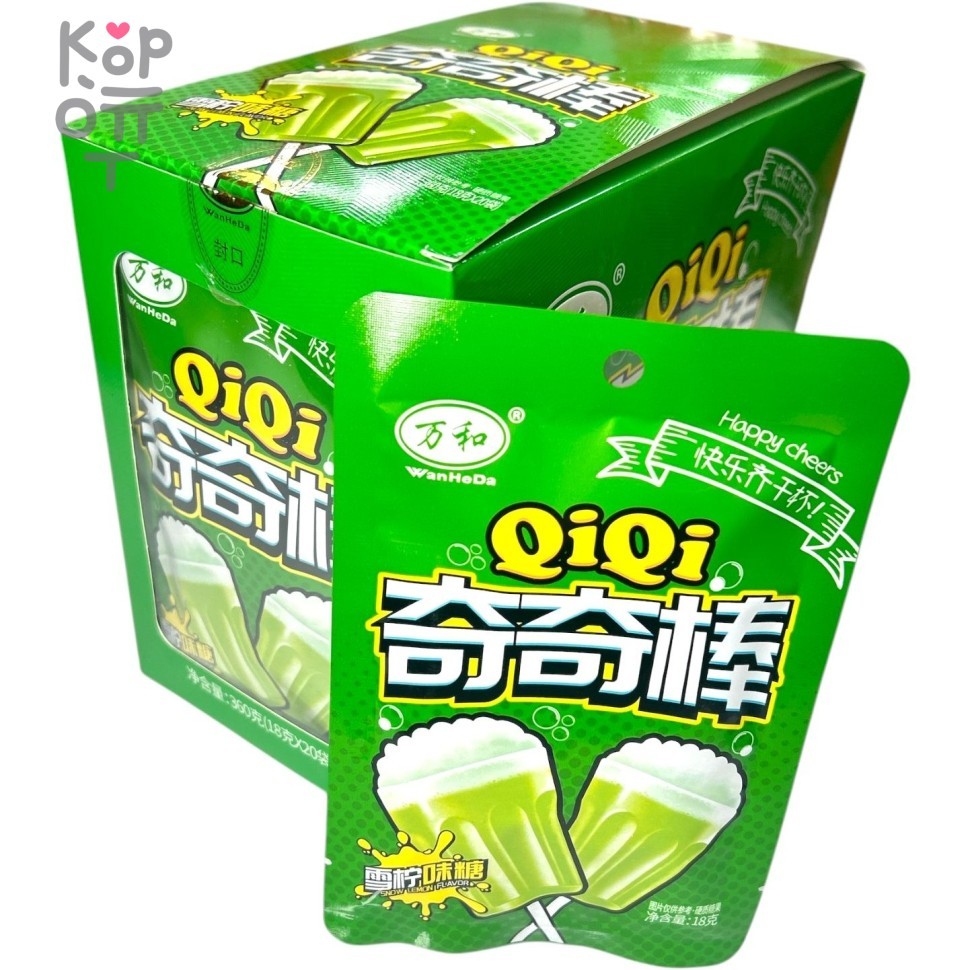 Леденцовая карамель Wanheda QiQi - фруктовая с витамином С и вкусом Лимона, купить с доставкой на дом фото 1 — Корейские товары для всей семьи(КорОпт)