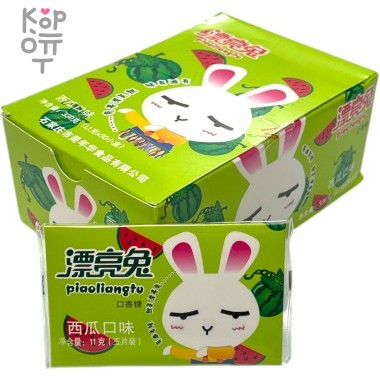 Жевательная резинка Piaoliangfu - Зайка зазнайка, со вкусом Арбуза — Корейские товары для всей семьи(КорОпт)