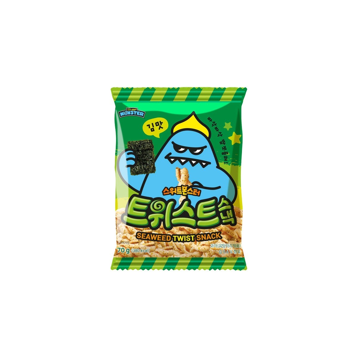 Sweet Monster Seaweed Twist Snack — Снэк со вкусом морской капусты, 70 г