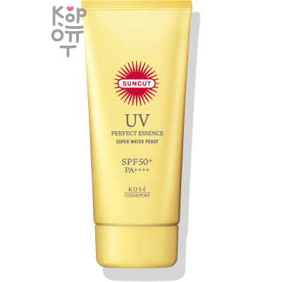 KOSE SOFTYMO Suncut UV Essence - Суперводостойкая смягчающая солнцезащитная эссенция для лица и тела SPF 50+ PA++++.