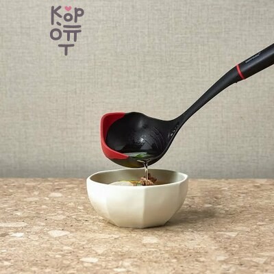 HappyCall Edge - Силиконовый Черпак с краевым сливом, 33 × 10,3 см