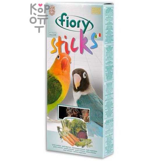 FIORY палочки для средних попугаев Sticks с овощами 2х60гр.