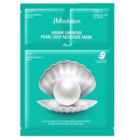 JMsolution Marine Luminous Pearl Deep Moisture Mask Pearl - Трехступенчатая тканевая маска с экстрактом белого Жемчуга 30мл.