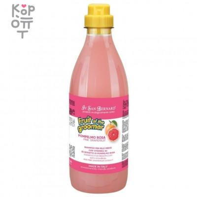ISB Fruit of the Grommer Pink Grapefruit Шампунь для шерсти средней длины с витаминами 1 л