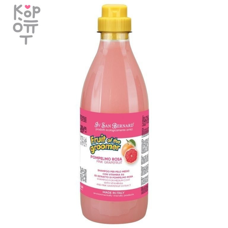 ISB Fruit of the Grommer Pink Grapefruit Шампунь для шерсти средней длины с витаминами 1 л