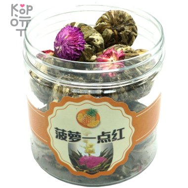 Чай зеленый, молочный - Распускающийся цветок, с ароматом Ананаса, 150гр. — Корейские товары для всей семьи(КорОпт)