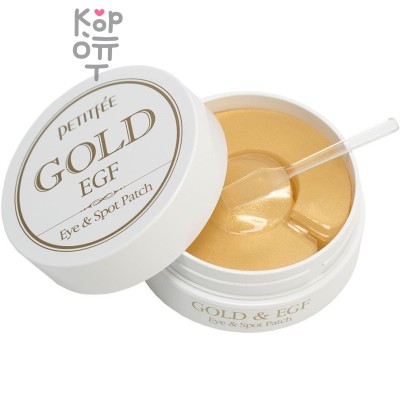 PETITFEE Gold EGF Eye &amp; Spot Patch Гидрогелевые патчи для кожи вокруг глаз и для проблемных участков кожи лица с золотом и EGF, 60шт.