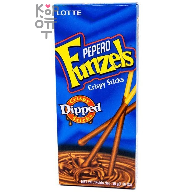 Lotte Pepero Funzels Crispy Sticks - Соломка в шоколадной глазури Фанзелс 30гр.