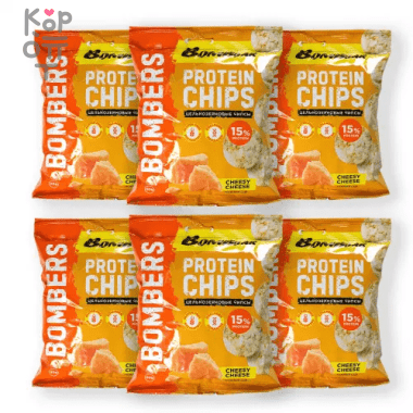 Чипсы протеиновые цельнозерновые - BOMBERS - Нежный сыр, 50гр. — Корейские товары для всей семьи(КорОпт)