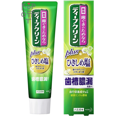 KAO Deep Clean medicated toothpaste squeezing salt - Лечебная зубная паста глубокой очистки с выдавливанием соли, 100гр.