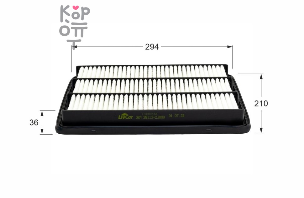 LIVCAR AIR FILTER LCK0067A / Воздушный фильтр