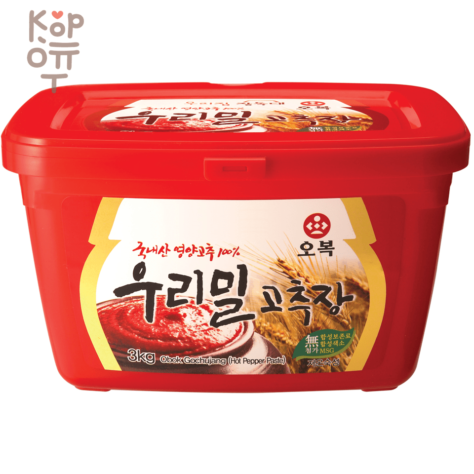 Obok Korean Wheat Red Pepper Paste - Корейская острая перцовая паста Кочудян (Кочуджянг), "ОБОК"