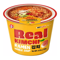 O'Food Real Kimchi Hot Ramen Noodle Soup Лапша со вкусом кимчи, острая, 122гр