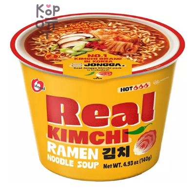 O'Food Real Kimchi Hot Ramen Noodle Soup Лапша со вкусом кимчи, острая, 122гр