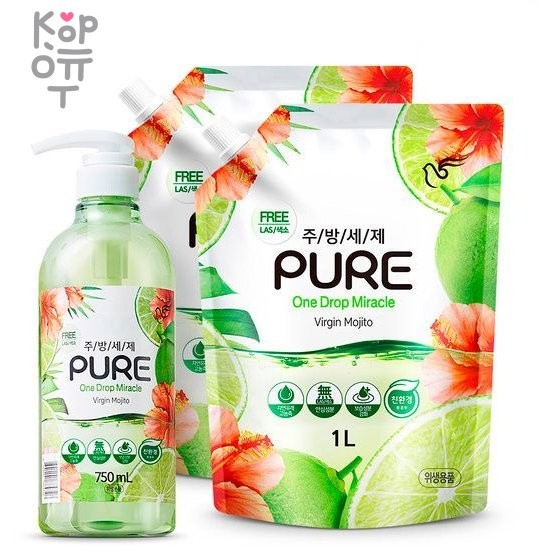 Pigeon Pure Virgin Mojito Гель для мытья посуды с ароматом Девственный Мохито