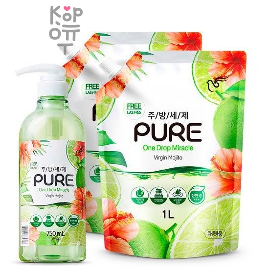 Pigeon Pure Virgin Mojito Гель для мытья посуды с ароматом Девственный Мохито