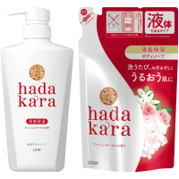 LION Hadakara Body Soap Floral Bouquet Fragrance - Увлажняющее мыло для тела с ароматом цветочного букета