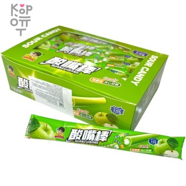 Жевательная конфета тянучка Suan Foods Yogurt Кислая помадка с витамином С, со вкусом и соком Яблока &mdash; Корейские товары для всей семьи(КорОпт)