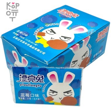 Жевательная резинка Piaoliangfu - Зайка зазнайка, со вкусом Голубики — Корейские товары для всей семьи(КорОпт)